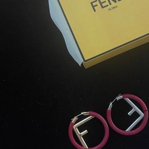 Fendi logo earrings